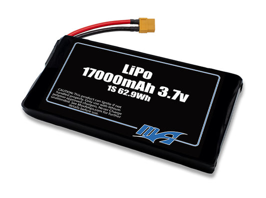 A MaxAmps LiPo 17000mAh 1S 3.7 volt battery pack