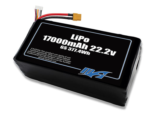 A MaxAmps LiPo 17000mAh 6S 22.2 volt battery pack