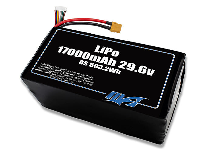 A MaxAmps LiPo 17000mAh 8S 29.6 volt battery pack