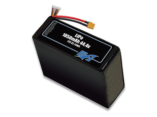 A MaxAmps LiPo 1850mAh 12S 44.4 volt battery pack