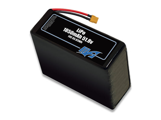 LiPo 1850 14S 51.8v Battery Pack