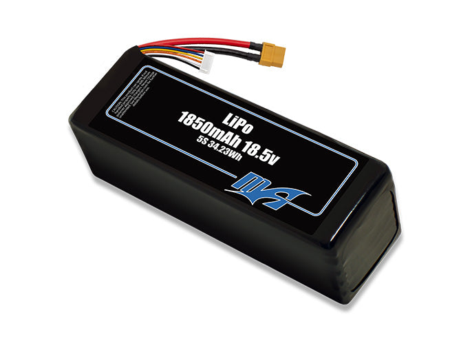 A MaxAmps LiPo 1850mAh 5S 18.5 volt battery pack