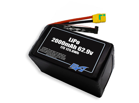 LiPo 2000mAh 17S 62.9v Battery Pack