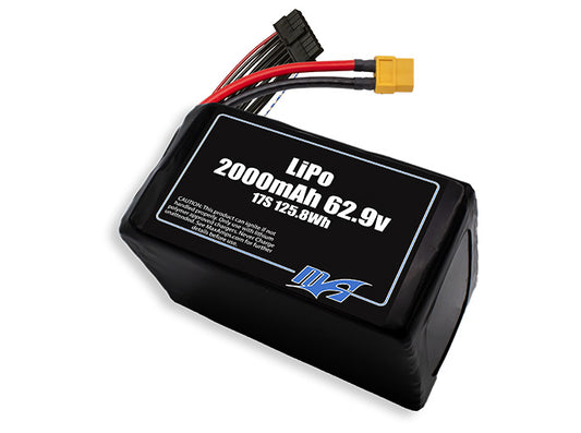 A MaxAmps LiPo 2000mAh 17S 62.9 volt battery pack