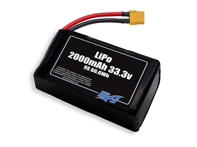 A MaxAmps LiPo 2000mAh 9S 33.3 volt battery pack