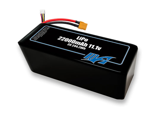 A MaxAmps LiPo 22000mAh 3S 2P 11.1 volt battery pack