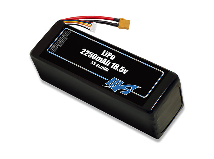 A MaxAmps LiPo 2250mAh 5S 18.5 volt battery pack
