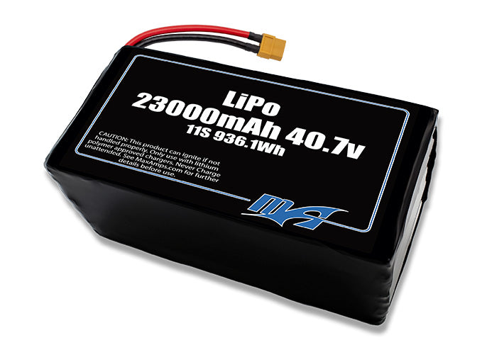 A MaxAmps LiPo 23000mAh 11S 40.7 volt battery pack