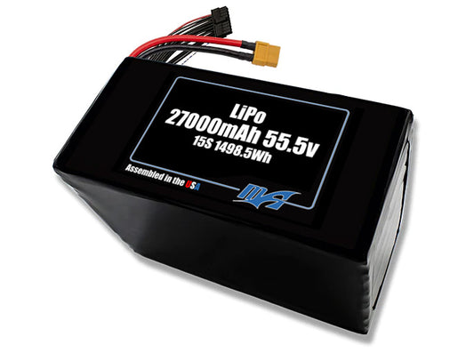 LiPo 27000 15S 55.5v NMC Battery Pack
