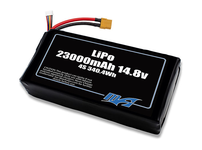 A MaxAmps LiPo 23000mAh 4S 14.8 volt battery pack
