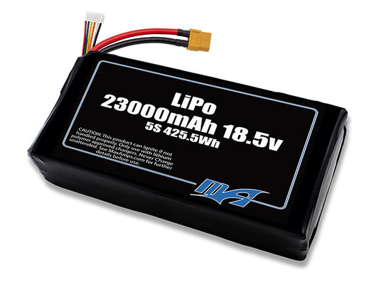 A MaxAmps LiPo 23000mAh 5S 18.5 volt battery pack