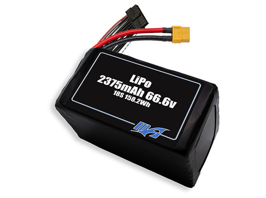 A MaxAmps LiPo 2375mAh 18S 66.6 volt battery pack