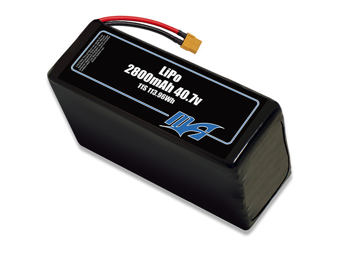 A MaxAmps LiPo 2800mAh 11S 40.7 volt battery pack