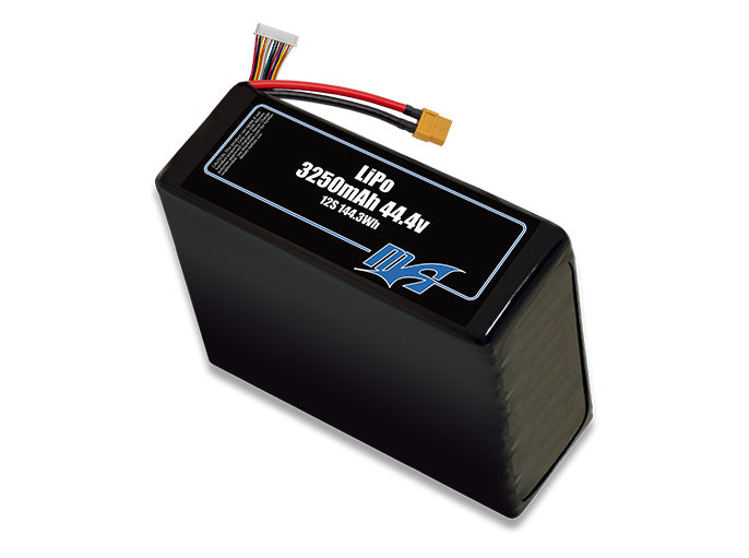 A MaxAmps LiPo 3250mAh 12S 44.4 volt battery pack