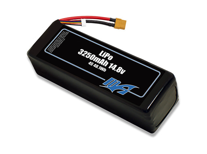 A MaxAmps LiPo 3250mAh 4S 14.8 volt battery pack