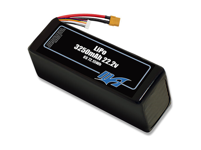 A MaxAmps LiPo 3250mAh 6S 22.2 volt battery pack