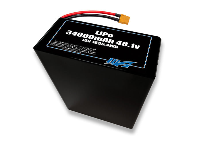 A MaxAmps LiPo 34000mAh 13S 2P 48.1 volt battery pack
