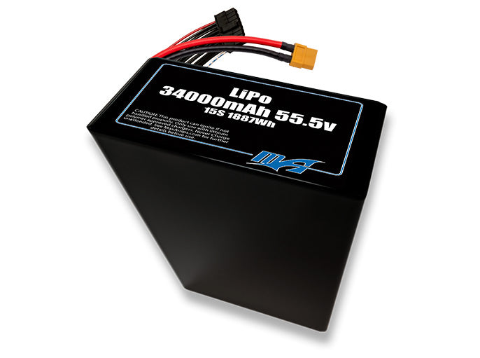 LiPo 34000 15S2P 55.5v Battery Pack