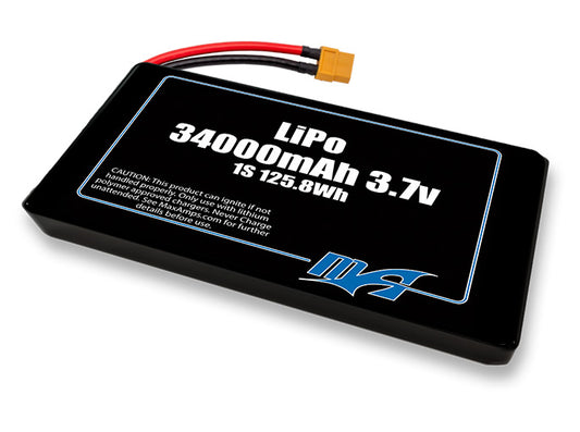 LiPo 34000 1S2P 3.7v Battery Pack