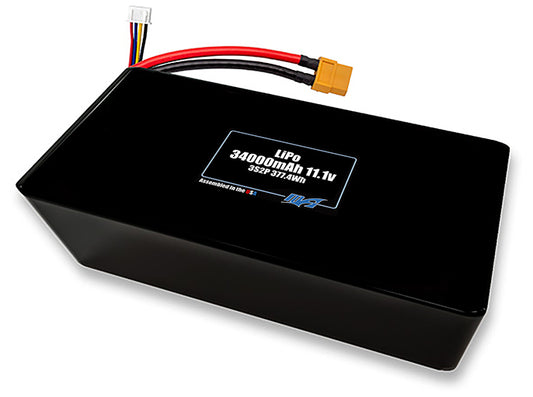 LiPo 34000mAh 3S2P 11.1v Battery Pack