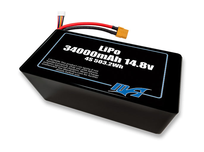 A MaxAmps LiPo 34000mAh 4S 2P 14.8 volt battery pack