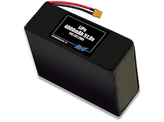 LiPo 4000mAh 14S 51.8v Battery Pack