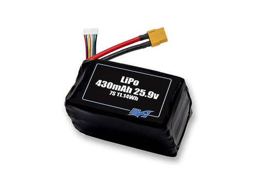 A MaxAmps LiPo 430mAh 7S 25.9 volt battery pack