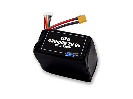 A MaxAmps LiPo 430mAh 8S 29.6 volt battery pack