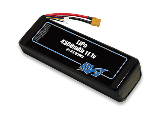 A MaxAmps LiPo 4500mAh 3S 11.1 volt battery pack
