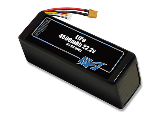 A MaxAmps LiPo 4500mAh 6S 22.2 volt battery pack