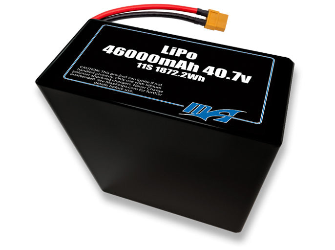 A MaxAmps LiPo 46000mAh 11S 2P 40.7 volt battery pack
