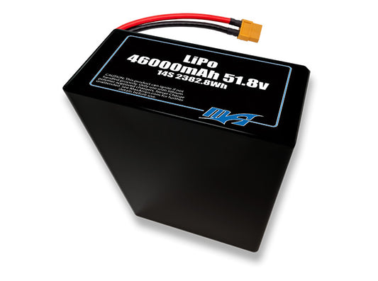 A MaxAmps LiPo 46000mAh 14S 2P 51.8 volt battery pack