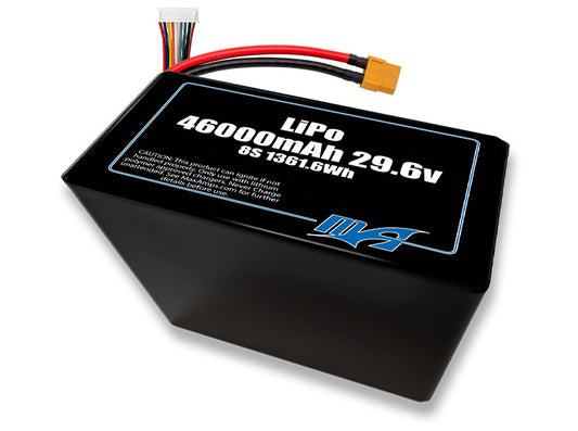 A MaxAmps LiPo 46000mAh 8S 2P 29.6 volt battery pack