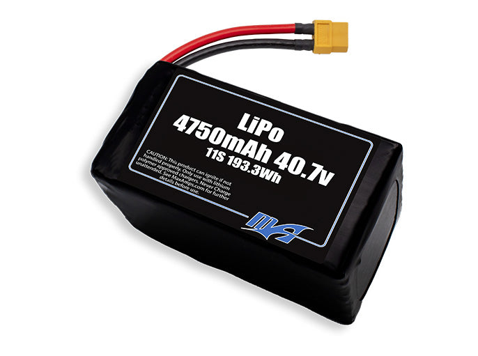 A MaxAmps LiPo 4750mAh 11S 2P 40.7 volt battery pack