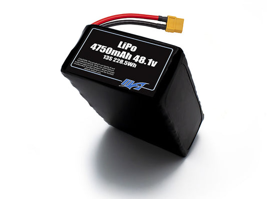A MaxAmps LiPo 4750mAh 13S 2P 48.1 volt battery pack