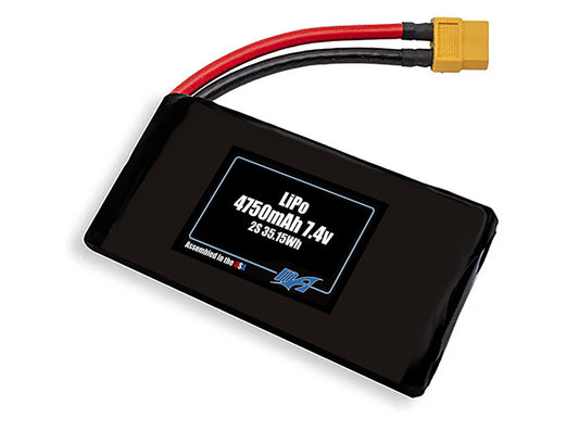 LiPo 4750mAh 2S 7.4v Battery Pack