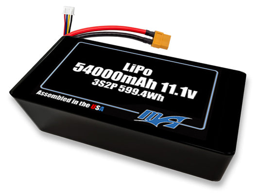 LiPo 54000 3S2P 11.1v NMC Battery Pack