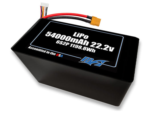 LiPo 54000 6S2P 22.2v NMC Battery Pack