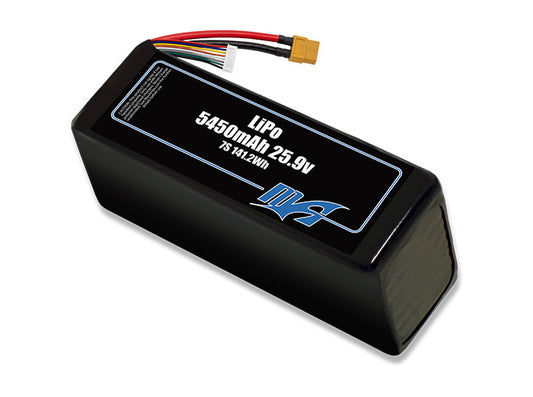 A MaxAmps LiPo 5450mAh 7S 25.9 volt battery pack
