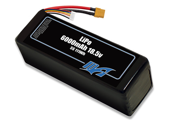 A MaxAmps LiPo 6000mAh 5S 18.5 volt battery pack