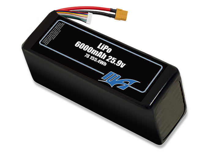 A MaxAmps LiPo 6000mAh 7S 25.9 volt battery pack