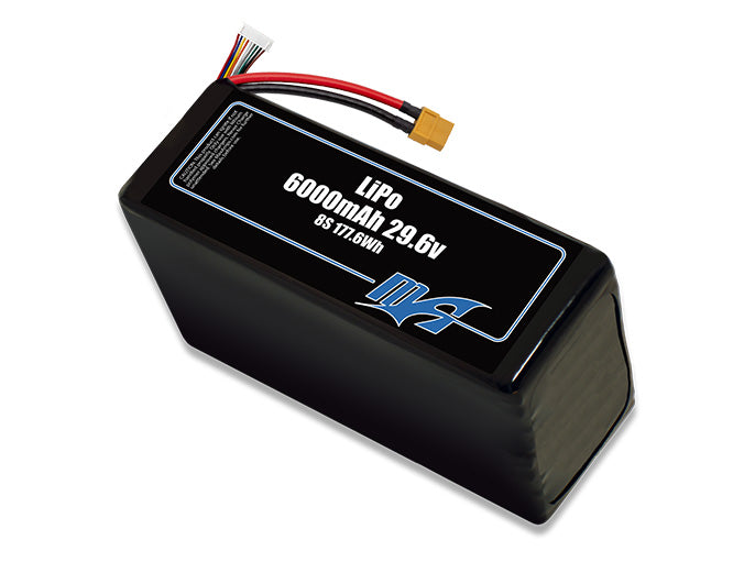 A MaxAmps LiPo 6000mAh 8S 29.6 volt battery pack