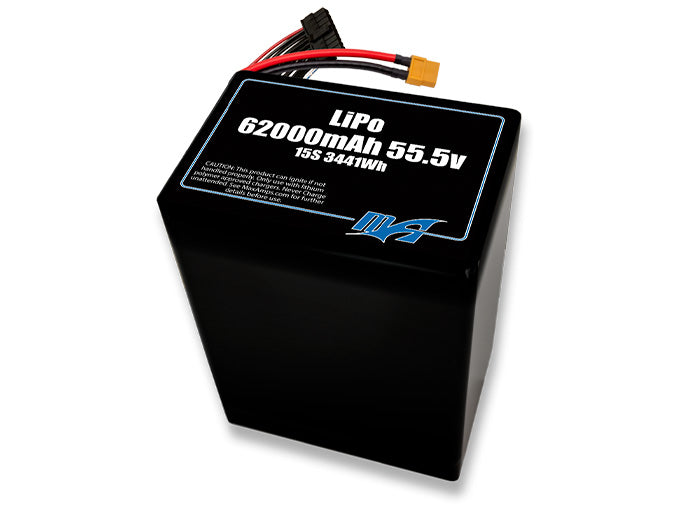 LiPo 62000 15S2P 55.5v Battery Pack