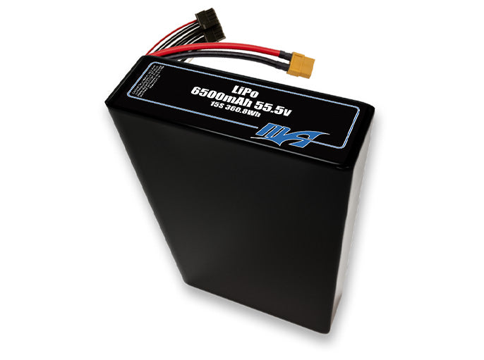 LiPo 6500 15S2P 55.5v Battery Pack