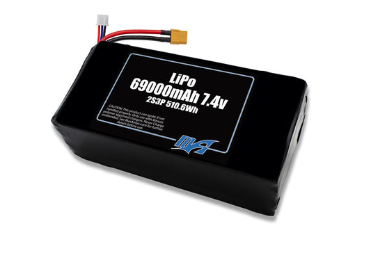 LiPo 69000 2S 7.4v Battery Pack