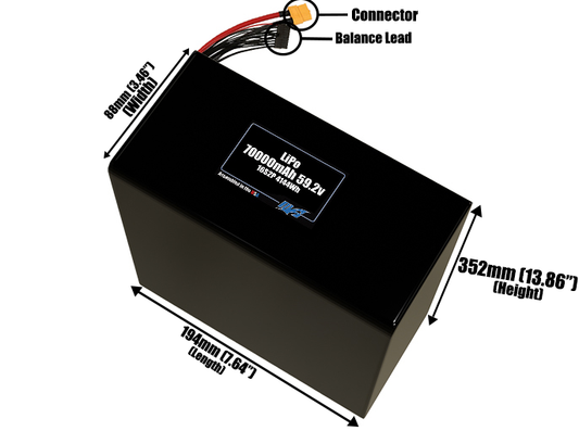 LiPo 70000mAh 16S2P 59.2v Battery Pack