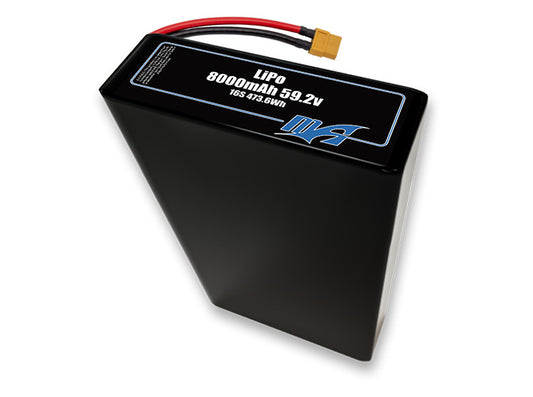 A MaxAmps LiPo 8000mAh 16S 2P 59.2 volt battery pack