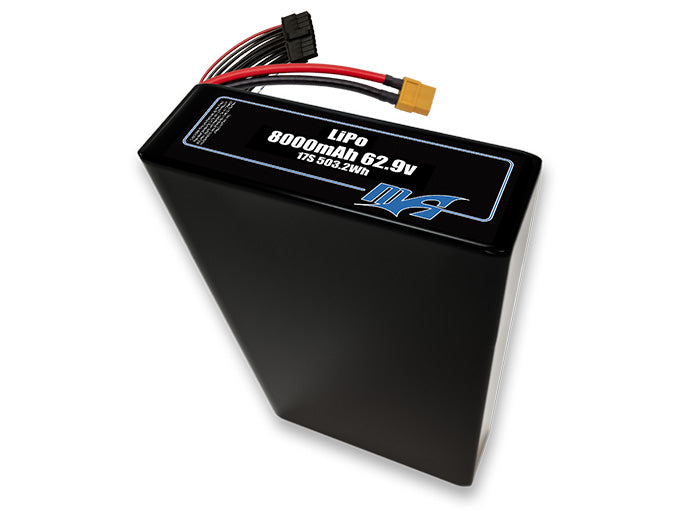 LiPo 8000 17S2P 62.9v Battery Pack