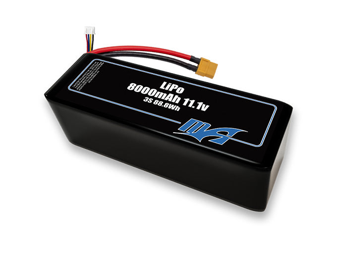 A MaxAmps LiPo 8000mAh 3S 2P 11.1 volt battery pack