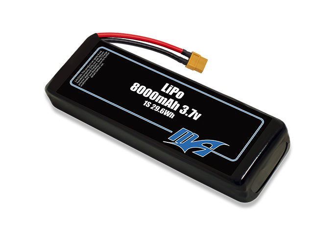 A MaxAmps LiPo 8000mAh 1S 3.7 volt lite battery pack